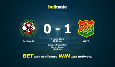 Orebro SK vs GAIS ennustaminen, kertoimet ja vedonlyöntivinkit 31.07.2023