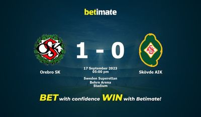 Orebro SK vs Skövde AIK Ennuste, kertoimet ja vedonlyöntivinkit 17.09.2023
