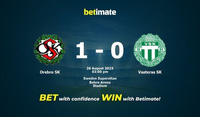 Orebro SK vs Västeras SK Ennuste, kertoimet ja vedonlyöntivinkit 26.8.2023