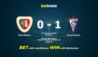 Piast Gliwice vs Gornik Zabrze -ennuste, kertoimet ja vedonlyöntivinkit 10.2.2024