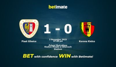 Piast Gliwice vs Korona Kielce Ennuste, kertoimet ja vedonlyöntivinkit 3.11.2023