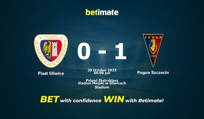 Piast Gliwice vs Pogon Szczecin Ennuste, kertoimet ja vedonlyöntivinkit 20.10.2023