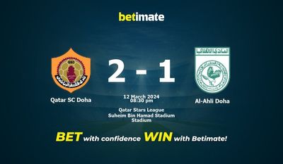 Qatar SC Doha vs Al-Ahli Doha -ennuste, kertoimet ja vedonlyöntivinkit 6.3.2024