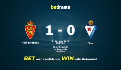 Real Zaragoza vs Eibar -ennuste, kertoimet ja vedonlyöntivinkit 21.10.2023