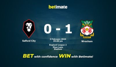 Salford City vs Wrexham -ennuste, kertoimet ja vedonlyöntivinkit 3.2.2024