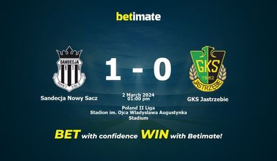 Sandecja Nowy Sacz vs GKS Jastrzebie -ennuste, kertoimet ja vedonlyöntivinkit 2.3.2024