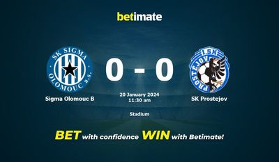 Sigma Olomouc B vs SK Prostejov Ennuste, kertoimet ja vedonlyöntivinkit 20.01.2024