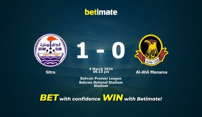 Sitra vs Al-Ahli Manama -ennuste, kertoimet ja vedonlyöntivinkit 03.04.2024