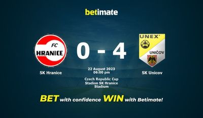 SK Hranice vs SK Unicov Ennustus, kertoimet ja vedonlyöntivinkit 22.8.2023