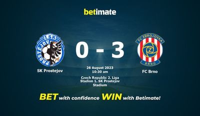 SK Prostejov vs FC Brno Ennuste, kertoimet ja vedonlyöntivinkit 26.8.2023