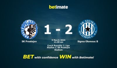 SK Prostejov vs Sigma Olomouc B -ennustus, kertoimet ja vedonlyöntivinkit 09.03.2024