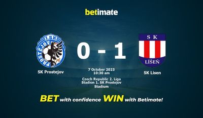 SK Prostejov vs SK Lisen Prediction, kertoimet ja vedonlyöntivinkit 7.10.2023