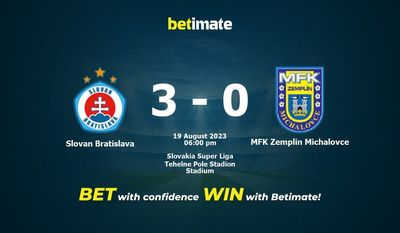 Slovan Bratislava vs MFK Zemplin Michalovce Ennustus, kertoimet ja vedonlyöntivinkit 19.8.2023