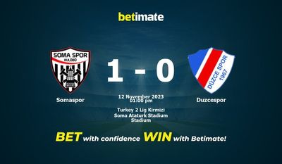 Somaspor vs Duzcespor ennustus, kertoimet ja vedonlyöntivinkit 12.11.2023