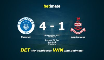 Stranraer vs Airdrieonians -ennuste, kertoimet ja vedonlyöntivinkit 25.11.2023