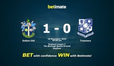 Sutton Utd vs Tranmere ennustaminen, kertoimet ja vedonlyöntivinkit 18.11.2023