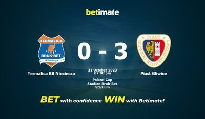 Termalica BB Nieciecza vs Piast Gliwice Ennuste, kertoimet ja vedonlyöntivinkit 31.10.2023