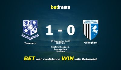Tranmere vs Gillingham -ennuste, kertoimet ja vedonlyöntivinkit 25.11.2023
