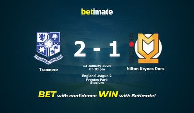 Tranmere vs Milton Keynes Dons -ennustus, kertoimet ja vedonlyöntivinkit 13.1.2024