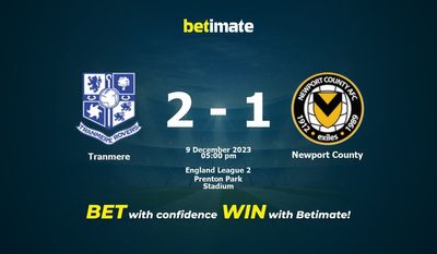 Tranmere vs Newport County ennustus, kertoimet ja vedonlyöntivinkit 9.12.2023