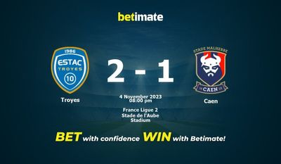 Troyes vs Caen -ennuste, kertoimet ja vedonlyöntivinkit 4.11.2023
