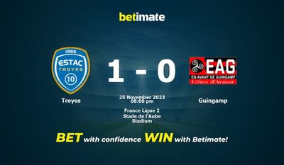 Troyes vs Guingamp -ennuste, kertoimet ja vedonlyöntivinkit 25.11.2023