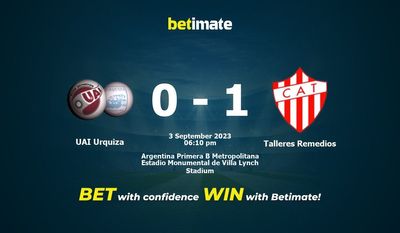 UAI Urquiza vs Talleres Remedios -ennustus, kertoimet ja vedonlyöntivinkit 3.9.2023