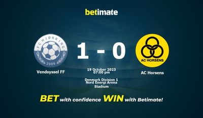 Vendsyssel FF vs AC Horsens ennustaminen, kertoimet ja vedonlyöntivinkit 19.10.2023