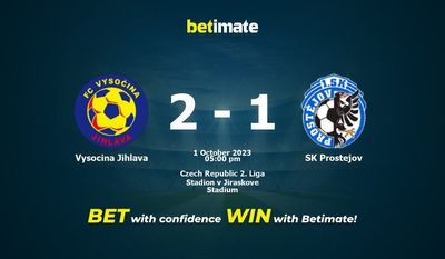 Vysocina Jihlava vs SK Prostejov Ennustus, kertoimet ja vedonlyöntivinkit 1.10.2023