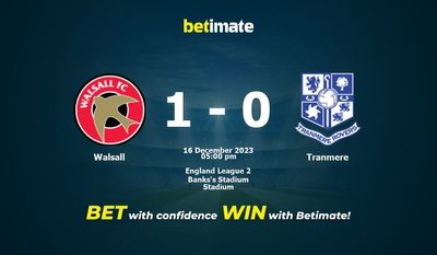 Walsall vs Tranmere ennustaminen, kertoimet ja vedonlyöntivinkit 16.12.2023