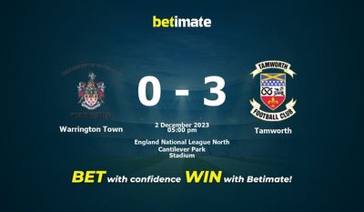 Warrington Town vs Tamworth -ennuste, kertoimet ja vedonlyöntivinkit 2.12.2023