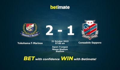 Yokohama F-Marinos vs Consadole Sapporo Ennuste, kertoimet ja vedonlyöntivinkit 21.10.2023