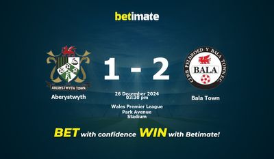 Pronostic Aberystwyth vs Bala Town, cotes et conseils de paris 26/12/2024
