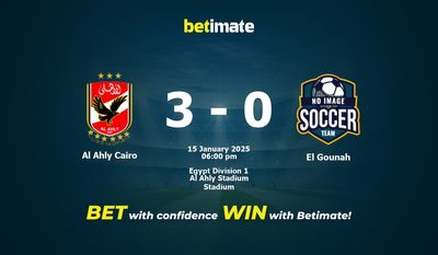 Al Ahly Cairo vs El Gounah Pronostic, cotes et conseils de paris 15/01/2025
