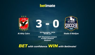 Al Ahly Cairo vs Stade d'Abidjan Pronostic, cotes et conseils de paris 26/11/2024