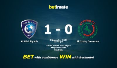 Al Hilal Riyadh vs Al Ittifaq Dammam Pronostic, cotes et conseils de paris 08/11/2024