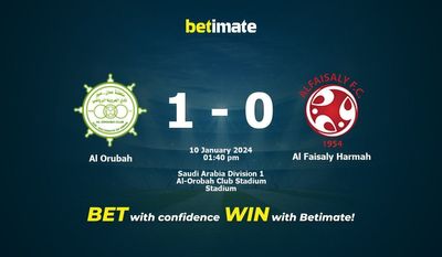 Al Orubah vs Al Faisaly Harmah Prédiction, cotes et conseils de paris 10/01/2024