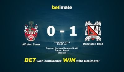 Pronostic, cotes et conseils de paris Alfreton Town vs Darlington 1883 (18/03/2025)