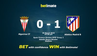 Algésiras CF - Atlético Madrid B : pronostics, cotes et conseils de paris (30/03/2025)
