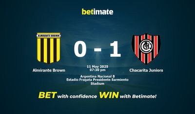 Pronostic, cotes et conseils de paris Almirante Brown vs Chacarita Juniors (11/05/2025)