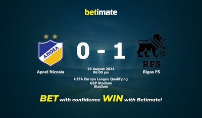 Apoel Nicosia vs Rigas FS Prédiction, cotes et conseils de paris 29/08/2024
