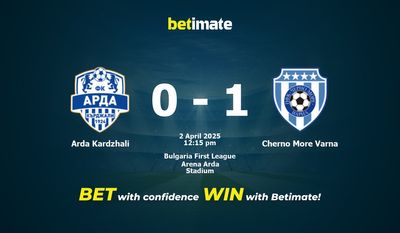 Arda Kardzhali vs Tcherno More Varna Prédiction, cotes et conseils de paris 02/04/2025
