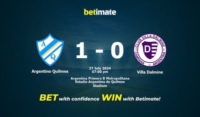 Argentino Quilmes vs Villa Dalmine Prédiction, cotes et conseils de paris 27/07/2024