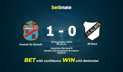 Pronostic, cotes et conseils de paris pour Arsenal de Sarandi vs All Boys 29/09/2024