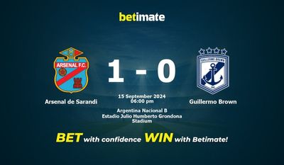 Arsenal de Sarandi vs Guillermo Brown Pronostic, cotes et conseils de paris 15/09/2024