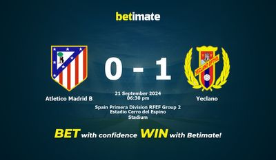 Pronostic, cotes et conseils de paris Atletico Madrid B vs Yeclano 21/09/2024