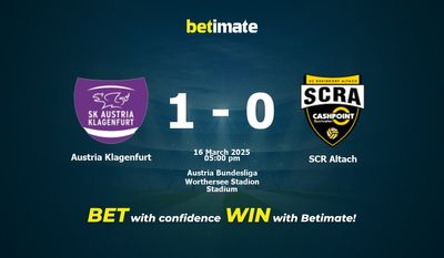 Austria Klagenfurt vs SCR Altach Prédiction, cotes et conseils de paris 16/03/2025