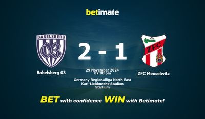 Babelsberg 03 vs ZFC Meuselwitz Pronostic, cotes et conseils de paris 29/11/2024