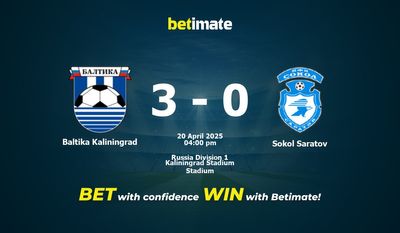 Pronostic, cotes et conseils de paris pour Baltika Kaliningrad vs Sokol Saratov (20/04/2025)