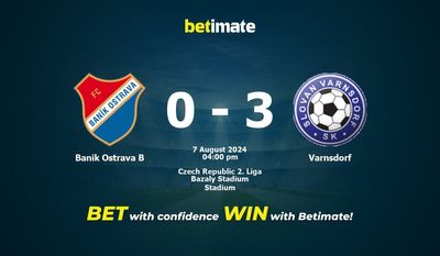 Banik Ostrava B vs Varnsdorf Prédiction, cotes et conseils de paris 07/08/2024